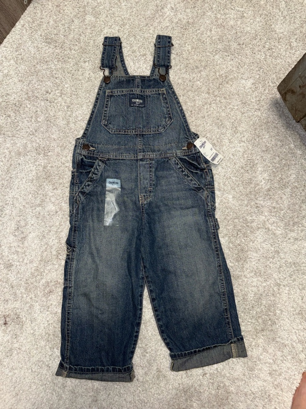 OshKosh B'gosh Dark Blue Denim Kids Overalls